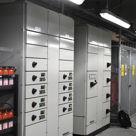MCC Panel: Logstrups motor control center (mcc) controls electric motors in a centralized location