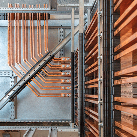 Cobber busbar - case mariene Cobber busbar for modular switchboards - marine case
