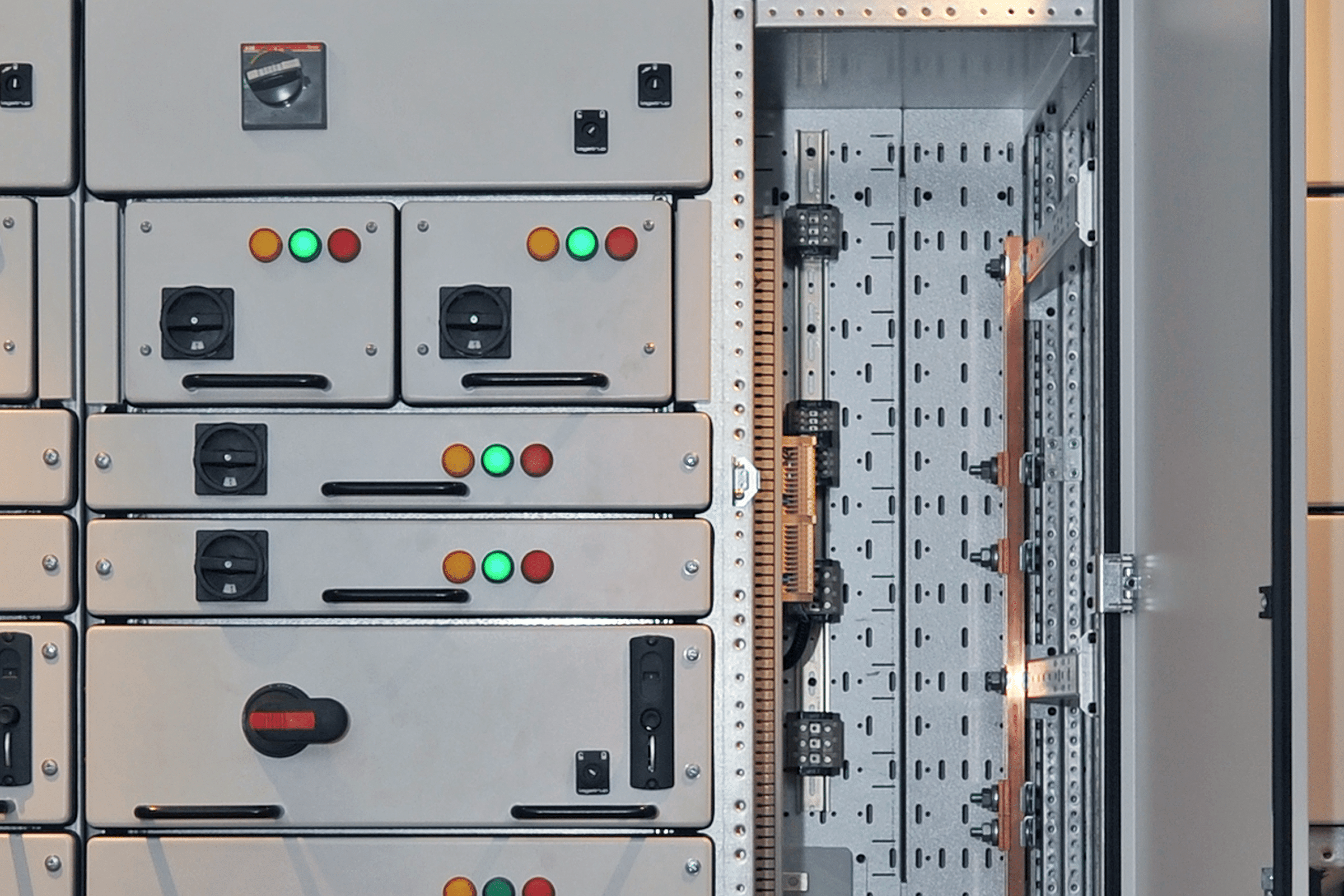 Cable Section for our industrial electrical switchboards and systems