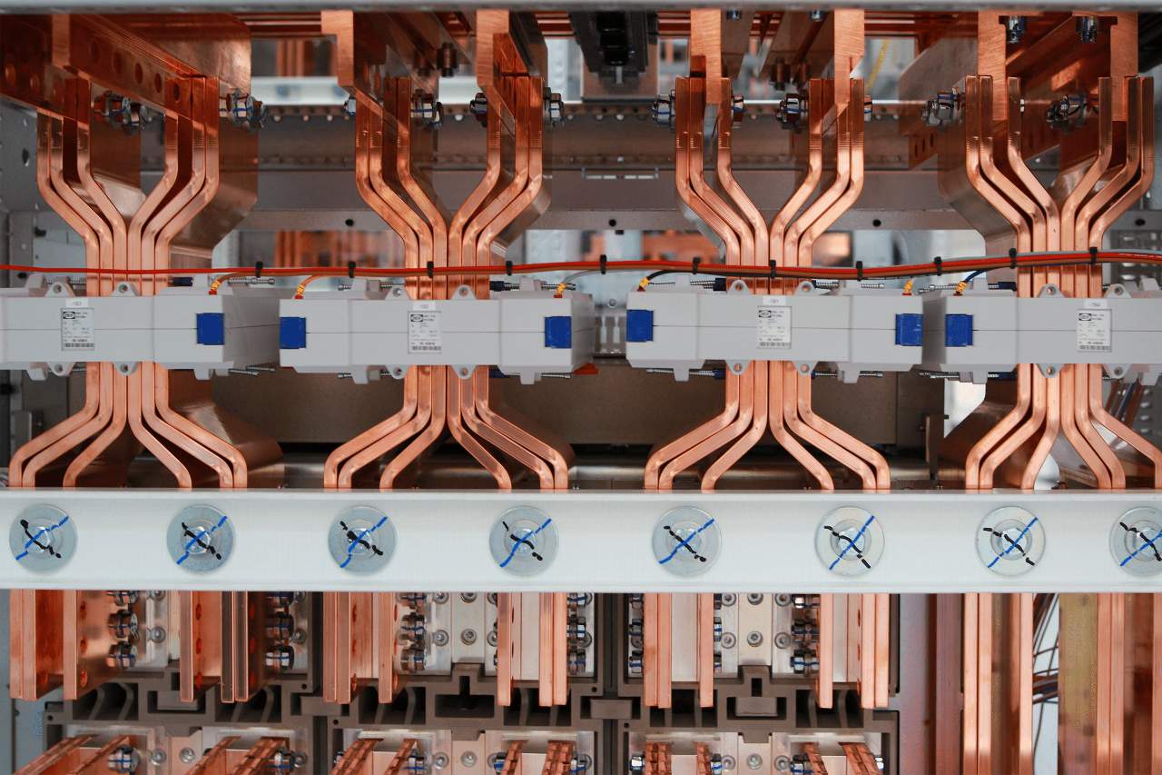 Logstrup electrical switchboards with a high-quality baseframe with a lifting eye